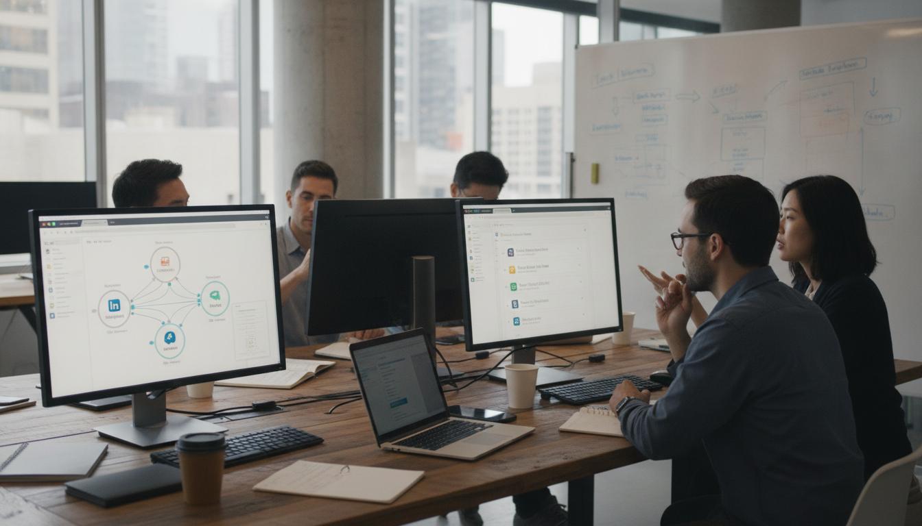 Header image: Make.com vs Zapier for Marketing: B2B Comparison