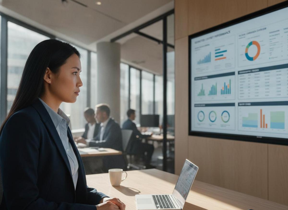 Marketing manager reviews segmented content dashboard — web design trends b2b companies drive personalization strategy